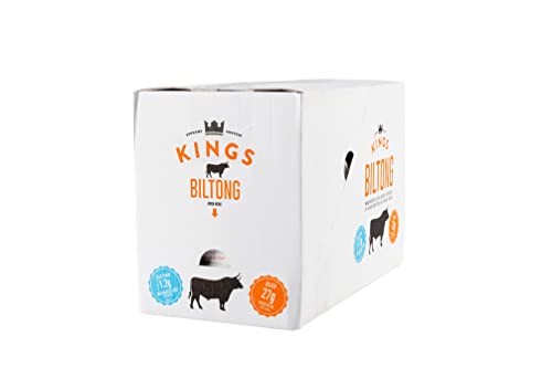 Kings Rib Eye Flavour Beef Biltong Box of 16 x 35g Packs