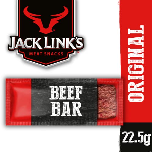 Jack Link's Beef Bar, Original Flavour, Multipack 14 x 22.5g Bars, High Protein Meat Snack, Eat on the Go or Post Gym