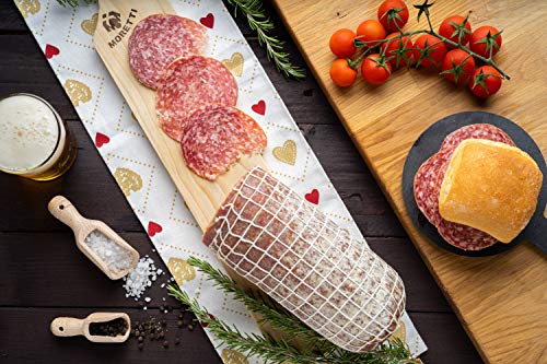 Moretti® | Salame Milano Artisan Seasoned Sweet | Slice 900g + | Vacuum packed | NO GMOs | In Gift Alder Wood Cutting Board