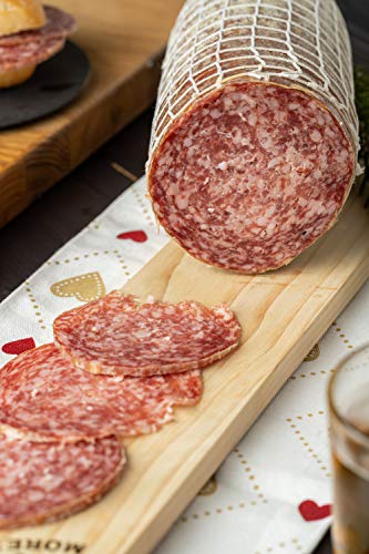 Moretti® | Salame Milano Artisan Seasoned Sweet | Slice 900g + | Vacuum packed | NO GMOs | In Gift Alder Wood Cutting Board