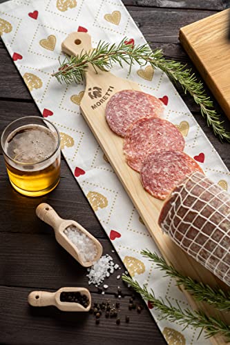 Moretti® | Salame Milano Artisan Seasoned Sweet | Slice 900g + | Vacuum packed | NO GMOs | In Gift Alder Wood Cutting Board