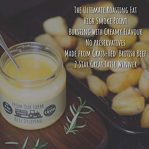 From Our Farm Grass Fed Beef Dripping - 100% British Beef Tallow Case of 6