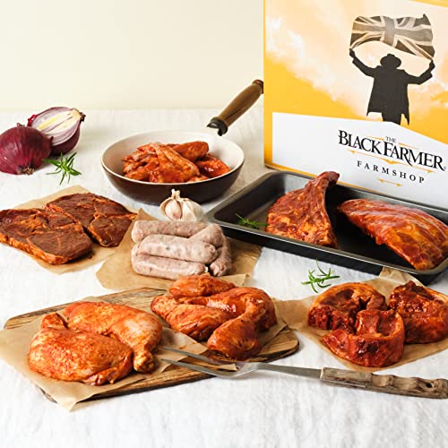 The Black Farmer - Sticky BBQ Meat Box - Marinated to Perfection - Delicious Sticky Sauce
