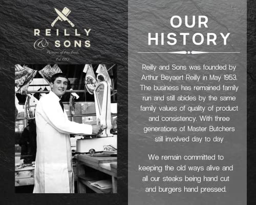 Reilly & Sons Ultimate Steak Box for Meat Lovers. 1Kg Whole Sirloin Rolled, 1Kg Whole Ribeye Rolled, 4 x 8oz Sirloins, 4 x 8oz Ribeyes, 4 x 500g Chateaubriands
