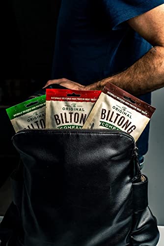 Meat snack Max Box, 4 flavours, Original, Smoky BBQ, Piri Piri & Garlic biltong and droewors, Tasty High Protein, Low Fat, Gluten & Nitrate Free. (All 4 flavours, 12 x 30g)