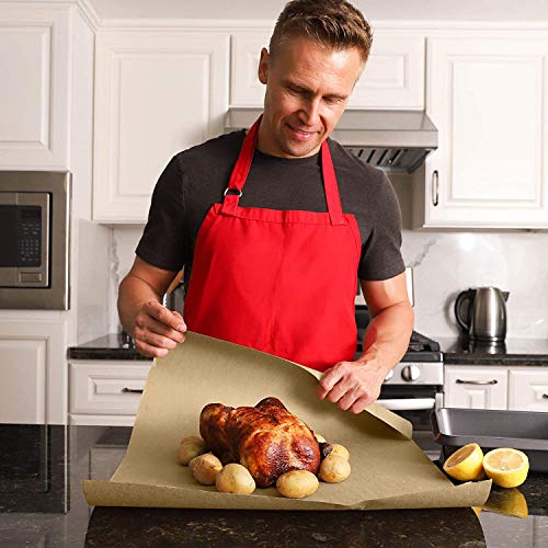 LATERN Brown Kraft Butcher Paper Roll, 39cm x 50M Food Grade Wrapping Paper for BBQ and Smoking Meat - Unbleached, Unwaxed & Uncoated - with 100M Cotton Twine & Tape