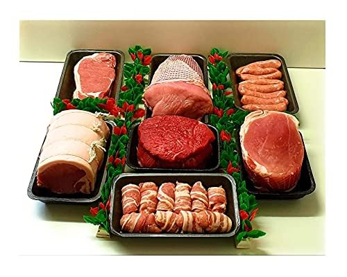 Shukers Butchers Extra Value Ultimate Budget Bargain Family Weekend Meat Hamper Turkey Pork Beef Gammon Bacon Sausage Bacon Pigs and Blankets