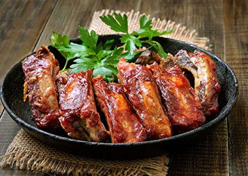 Pre-cooked low temperature ribs | 100% Italian meats | Smoky Taste | 420g | Ready in minutes