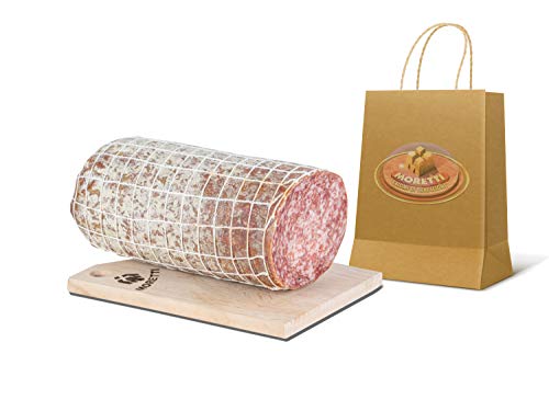 Moretti® | Salame Milano Artisan Seasoned Sweet | Slice 900g + | Vacuum packed | NO GMOs | In Gift Alder Wood Cutting Board