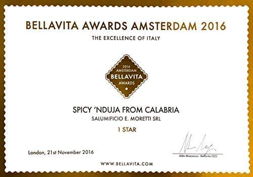 Moretti® Spicy Spilinga Nduja 180g (180g, Pack of 1)| Artisan Spreadable & Creamy Salami in Jar | Made in Calabria | No GMOs