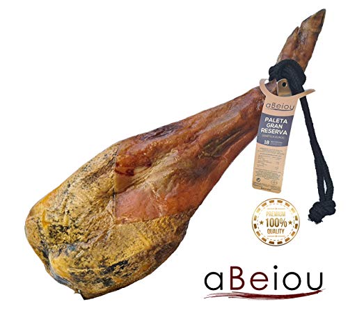 aBeiou. Great Reserve DUROC Premium HAM Shoulder. Spanish Serrano. Matured for More Than 18-20 Months (Vacuum-Packed ham) Manufactured in Guijuelo (Spain). Product of The Iberian Peninsula.