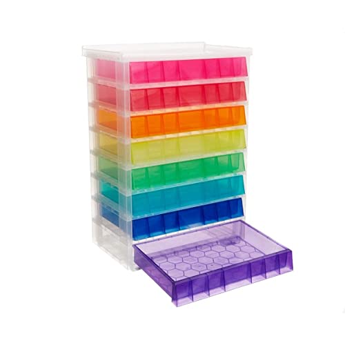 Really Useful Storage Drawer Unit 8 x 0.9 Litre Rainbow - Color: Clear/Rainbow