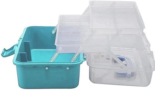 Quickdraw 2 Tray Cantilever Arts & Crafts Storage Box with Compartments (Large 668)