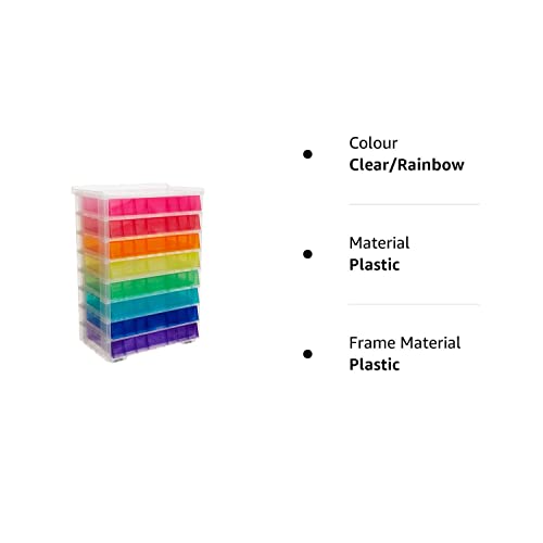 Really Useful Storage Drawer Unit 8 x 0.9 Litre Rainbow - Color: Clear/Rainbow
