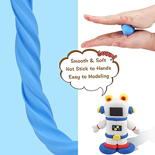 CiaraQ Air Dry Clay - 36 Colors Air Dry Ultra Light Magic Clay, No-Toxic Modeling Clay & Dough, Creative Art DIY Kids Art Crafts, Best Gift for Boys & Girls