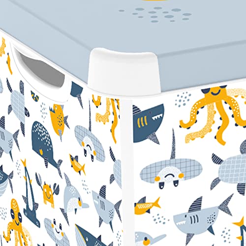 Curver Stockholm Deco Storage Box, 22 Litres - Ocean