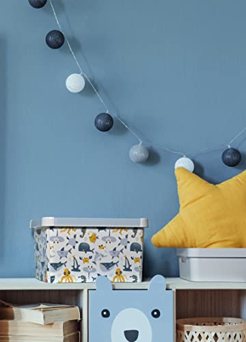 Curver Stockholm Deco Storage Box, 22 Litres - Ocean