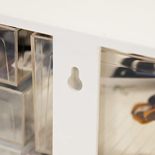 livinbox Desk storage organizer with 10 Drawers and dividers, For Hair accessories Arts Crafts Sewing Supplies Teacher toolbox Medicine Vitamin Wall Mountable Cabinet, White A9-5244-WT