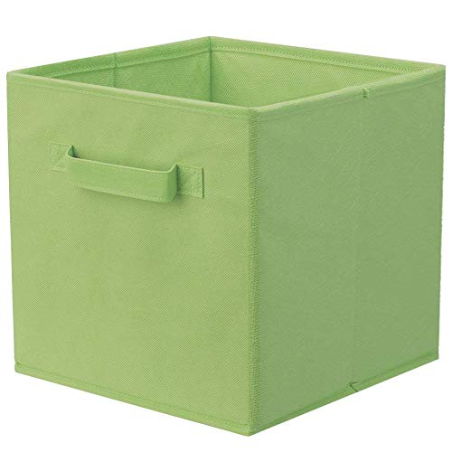powerking Storage Bins, Foldable Fabric Storage Cubes And Cloth Storage Organizer Drawer For Closet And Toys Storage,2 Pack，Green