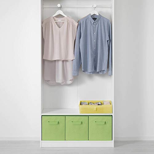 powerking Storage Bins, Foldable Fabric Storage Cubes And Cloth Storage Organizer Drawer For Closet And Toys Storage,2 Pack，Green