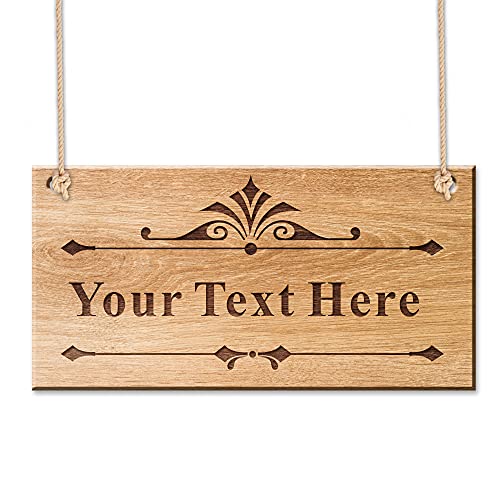 howson london Personalised Gift for Anniversary Christmas Wedding Custom Gift for Couple Engraved Garden Sign Plaque Hanging House Sign Plaque Engraved Wooden Yard Sign