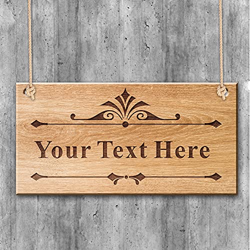 howson london Personalised Gift for Anniversary Christmas Wedding Custom Gift for Couple Engraved Garden Sign Plaque Hanging House Sign Plaque Engraved Wooden Yard Sign