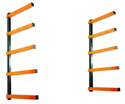 KASTFORCE KF1005 Lumber Storage Rack 5-Level System 110lbs (50kg) per Level Lumber Rack Wood Rack Workshop Rack with Durable Sheet Metal Screws