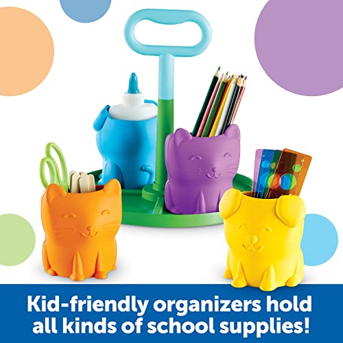 Learning Resources Create-a-Space Kiddy Centre Pets, Kids Art Supply Storage, Caddy Playroom Organisation, Classroom Organisation, School Supplies Organiser, 6 Pieces, Age 3+