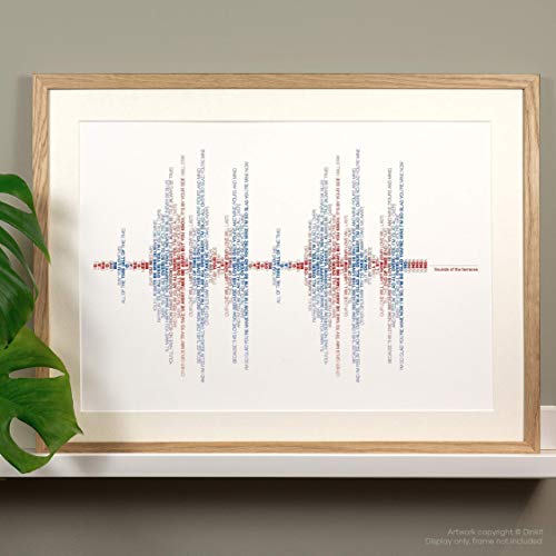 Crystal Palace, Sounds of Selhurst Park', Soundwave Typography Prints, By Dinkit