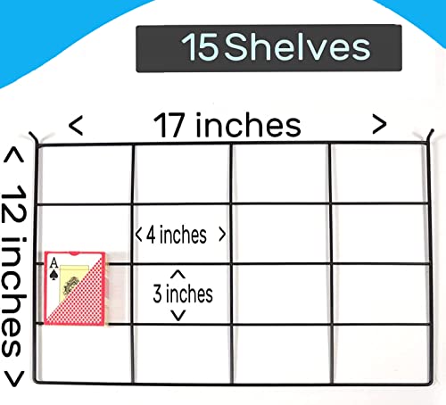 Joymaney Art Drying Rack - Mobile Metal Art Storage Rack with 15 Removable Shelves, Art Organizer for Kids, Art Studio Organization and Storage, Artwork Tabletop Storage, Craft Room and Desktop