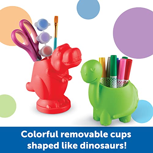 Learning Resources Create-a-Space Kiddy Centre Dinos, Kids Art Supply Storage, Caddy Playroom Organisation, Classroom Organisation, School Supplies Organiser, 5-Piece, Age 3+