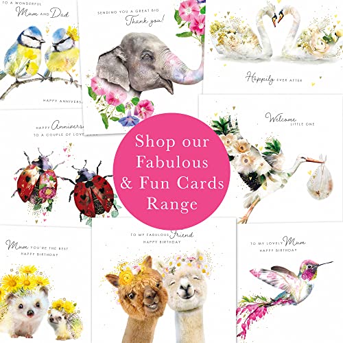 Lola Design - Birthday Cards for Women - Blank Cards and Envelopes - Fab Friend Card - Happy Birthday Card