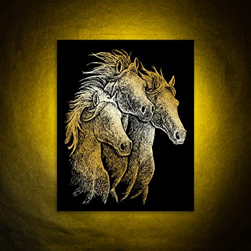 Royal & Langnickel Gold Engraving Art A4 Size Horses Designed Painting Set