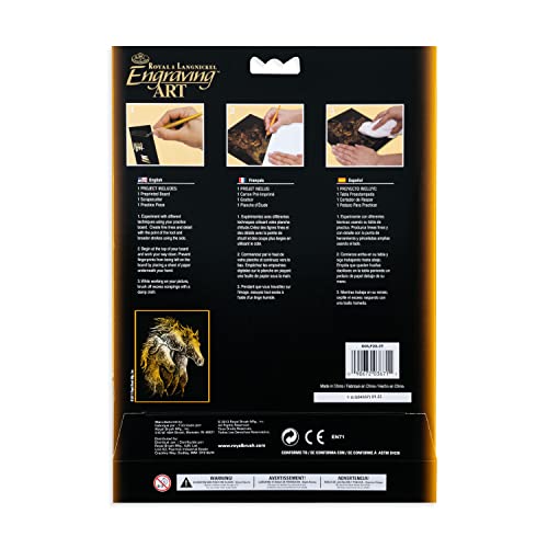 Royal & Langnickel Gold Engraving Art A4 Size Horses Designed Painting Set