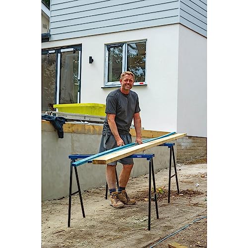 Draper 52072 Fold Down Trestles, 1000mm x 800mm, Pair , Blue