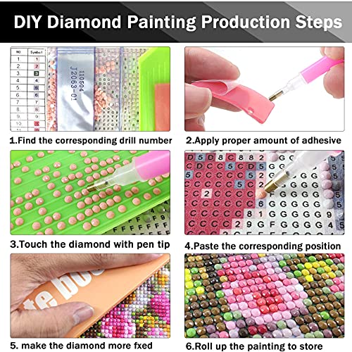 Yeerum 5D Diamond Painting by Numbers Kits for Adults Horse Waterfall Round Full Drill, DIY Diamond Art Animal landscapeKits for Beginner Embroidery Cross Stitch Arts Crafts Home Decoration 30x40cm