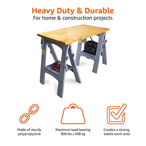 Amazon Basics Folding Sawhorse - 408 kg - 2-Pack