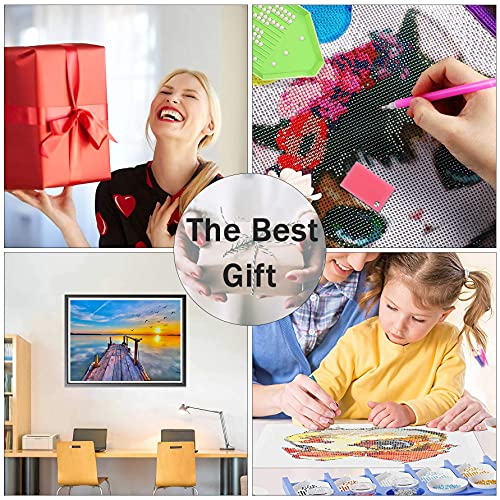 Yeerum 5D Diamond Painting by Numbers Kits for Adults Horse Waterfall Round Full Drill, DIY Diamond Art Animal landscapeKits for Beginner Embroidery Cross Stitch Arts Crafts Home Decoration 30x40cm