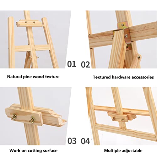 Easel Stand for Wedding, Easel Display Stand 59" Canvas Stand for Painting Wedding Poster, Wedding Welcome Sign with Stand, Wedding Table Plan Board, Wooden Easel Stand for Painting, Art Poster Easel
