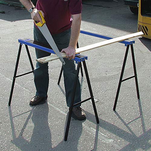 Faithfull FAITRESTLES Folding Steel Trestles / Saw Horse Pair 400kg capacity
