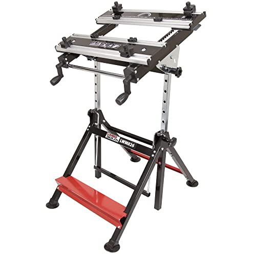 LUMBER JACK Foldable Workmate, Metal Work Horse Stand, Heavy Duty with Height Adjustment