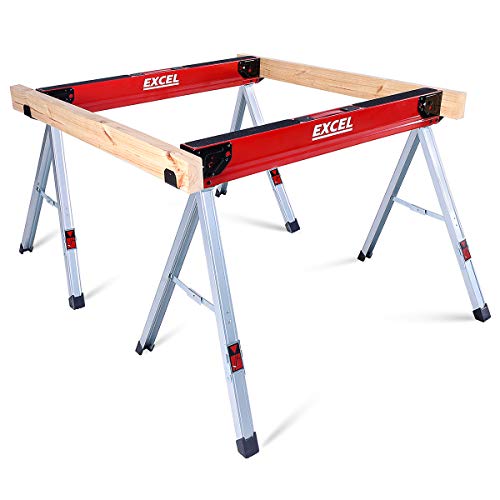 Excel Steel Sawhorse Heavy Duty Twin Pack 1178kg Capacity