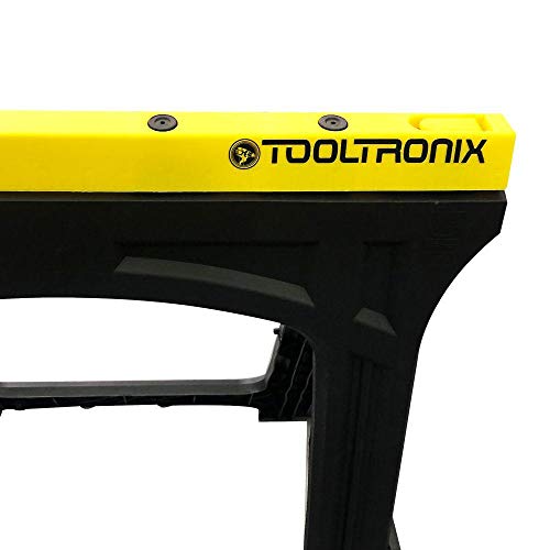 ToolTronix Folding Saw Horse Trestle Twin Support Bars Cutting Stands Work Bench