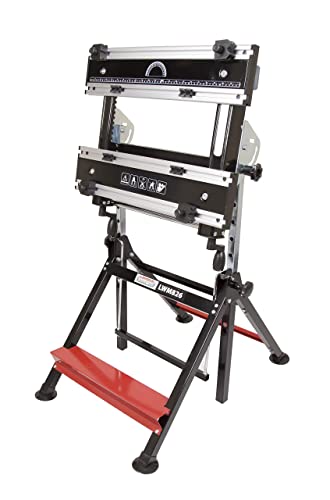 LUMBER JACK Foldable Workmate, Metal Work Horse Stand, Heavy Duty with Height Adjustment