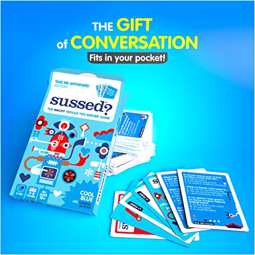SUSSED The Wacky ‘Would You Rather’ Card Game - Ages: Teens, Kids 10+, Adults - Stocking Filler, Fun Cool Blue Deck