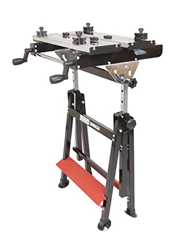 LUMBER JACK Foldable Workmate, Metal Work Horse Stand, Heavy Duty with Height Adjustment