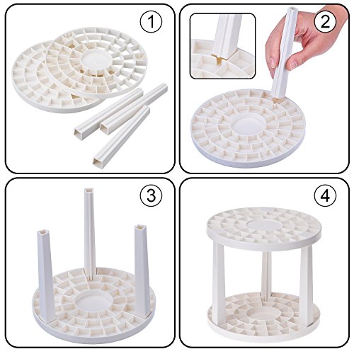golden maple Paint Brush Holder Art Brush Organizer White Plastic Round Brush Stand for Artist Painting, 49 Holes.