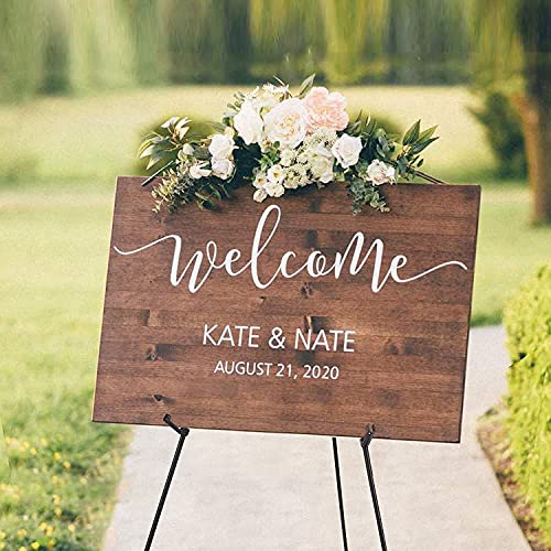 Display Easel Stand for Wedding Sign & Poster 63'' Portable Art Easel for Floor Adjustable Metal Easel Black