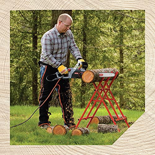 OREGON Steel Log Saw Horse, foldable and adjustable, 27 cm log capacity (584145)