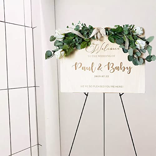 Easel Stand for Display Artists Wedding Sign Poster Adjustable Easy Folding Art Poster Metal Stand 63 Inch Instant Tripod Foldable Portable Floor Easel for Wedding, Painting, Show